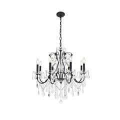 St. Francis 8 light Dark Bronze Chandelier Clear Royal Cut Crystal
