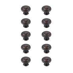 Minu 1.3" Diameter Oil-rubbed Bronze Mushroom Knob Multipack (Set of 10)
