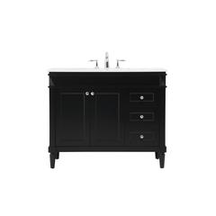 42 inch Single bathroom vanity in black