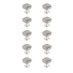 Irvin 1.3" Brushed Nickel Square Knob Multipack (Set of 10)