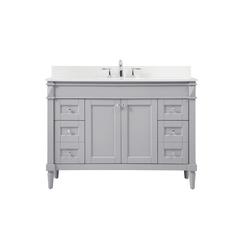 48 inch Single bathroom vanity in grey with backsplash