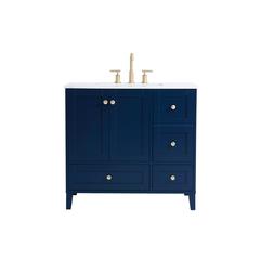 36 inch Single Bathroom Vanity in Blue