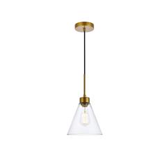 Mera 1 light brass pendant