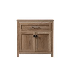 30 Inch Wide Bathroom Storage Freestanding Cabinet In Natural Oak