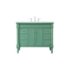 42 inch Single Bathroom vanity in vintage mint