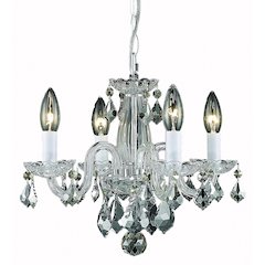 Azalea Collection Pendant D15in H12in Lt:4 Chrome Finish
