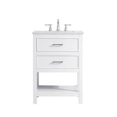 24 inch Single Bathroom Vanity in White