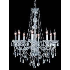 Verona 8 light Chrome Chandelier Clear Royal Cut Crystal
