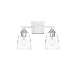 Harris 2 light Chrome and Clear Bath Sconce