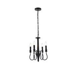 Flynx 4 lights pendant in black
