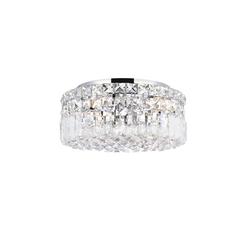 Maxime 4 light Chrome Flush Mount Clear Royal Cut Crystal
