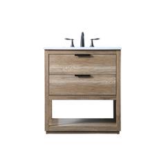 30 Inch SIngle Bathroom Vanity In Natural Oak