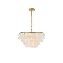 Selene 4 light Brass Pendant
