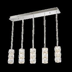 Polaris LED light Chrome Pendant Clear Elegant Cut Crystal