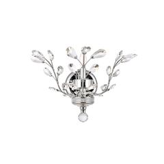 Orchid 1 light Chrome Wall Sconce Clear Royal Cut Crystal