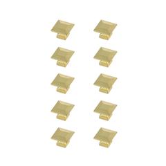 Cecil 1.3" Brushed Gold Square Knob Multipack (Set of 10)