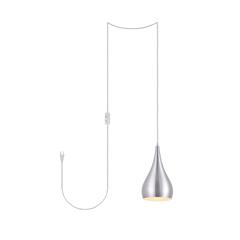 Nora 1 Light Burnished nickel plug-in pendant