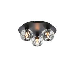 Graham 3 Light Ceiling Lamp in Black
