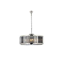 Chelsea 10 light polished nickel Chandelier Silver Shade