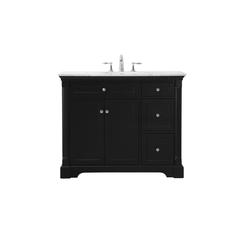 42 inch Single bathroom vanity set in black
