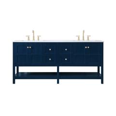 72 inch Double Bathroom Vanity in Blue