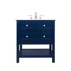 30 inch Single bathroom vanity in Blue