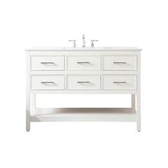 48 inch Single bathroom vanity in white
