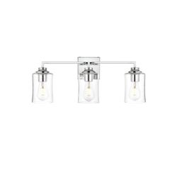 Ronnie 3 light Chrome and Clear Bath Sconce