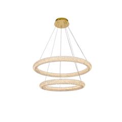 Bowen 32 inch Adjustable LED Chandelier in Satin Gold
