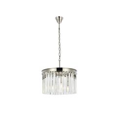 Sydney 3 light polished nickel Pendant Clear Royal Cut Crystal