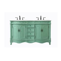 60 inch double Bathroom vanity in vintage mint