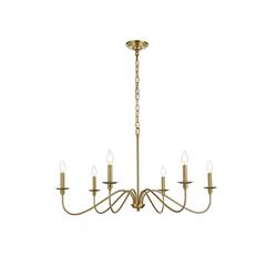 Rohan 36 inch chandelier in Satin Gold