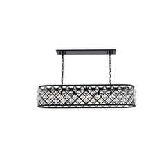Madison 7 light Matte Black Chandelier Clear Royal Cut Crystal