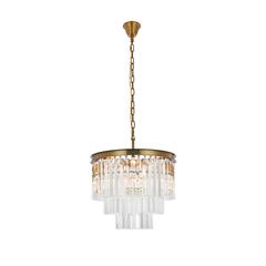 Sydney 20 inch round crystal chandelier in satin gold