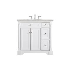 36 inch Single bathroom vanity in  White