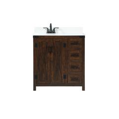 32 inch Single bathroom vanity in expresso with backsplash