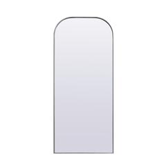 Metal Frame Arch Full Length Mirror 32x76 Inch in Silver