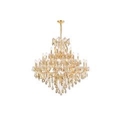 Maria Theresa 37 light Gold Chandelier Golden Teak (Smoky) Royal Cut Crystal