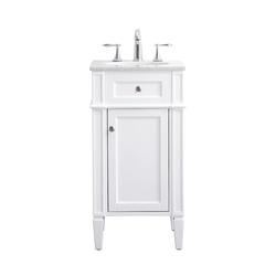 18 in. Single Bathroom Vanity set in white