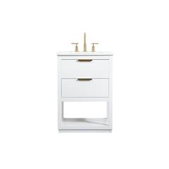 24 inch Single bathroom vanity in white