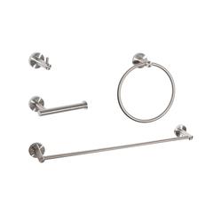Freya 4-Piece Bathroom Hardware Set in Brushed Nickel