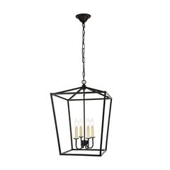 Maddox Collection Pendant D17 H24.25 Lt:4 Black Finish