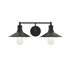 Etude 2 light black Wall Sconce