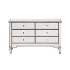 6 Drawer Dresser 48 in. x 18 in. x 32 in. in silver paint