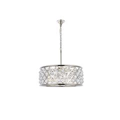 Madison 6 light polished Nickel Chandelier Clear Royal Cut Crystal