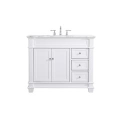 42 inch Single Bathroom Vanity set in White