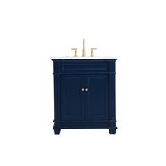 30 inch Single Bathroom Vanity set in Blue