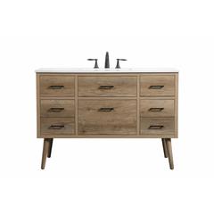 48 inch Single bathroom vanity in natural oak