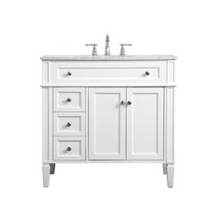 36 inch Single bathroom vanity in White