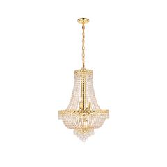 Century 12 light Gold Chandelier Clear Royal Cut Crystal